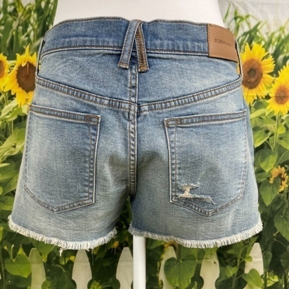 BCBG Blue Distressed Denim Shorts 27 - Picture 9 of 16